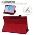 thumbnail image 3 of Galaxy Tab S8 Ultra Case (14.6 Inch) - TECH CIRCLE [Embossed Flower Pattern] Fold Stand Protective Leather Classic Flip Case for Samsung Galaxy Tab S8 Ultra 2022 (SM-X900/X906) Tablet, Red, 3 of 4