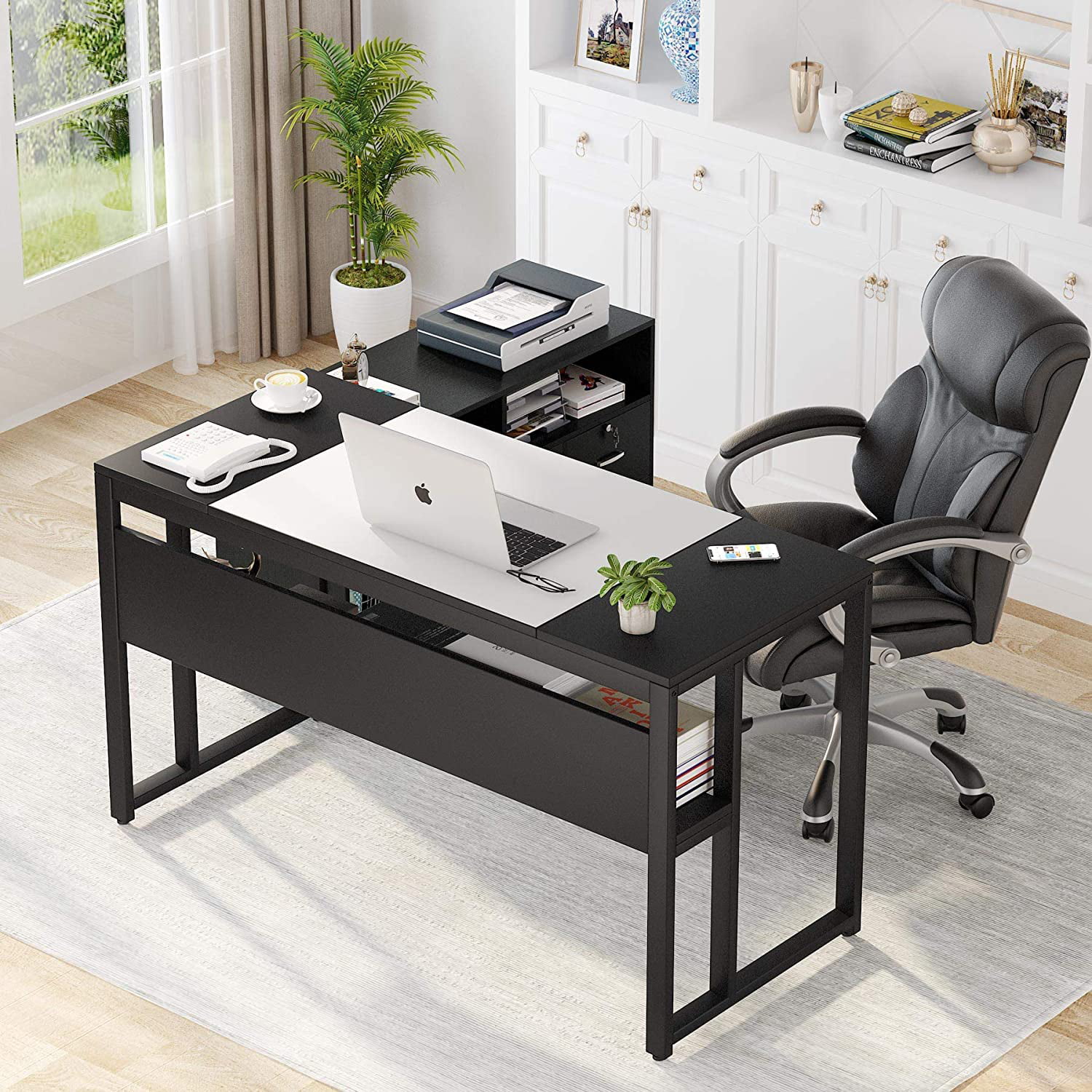 Tribesigns L Shaped Computer Desk, 55 inches Executive Office Desk with