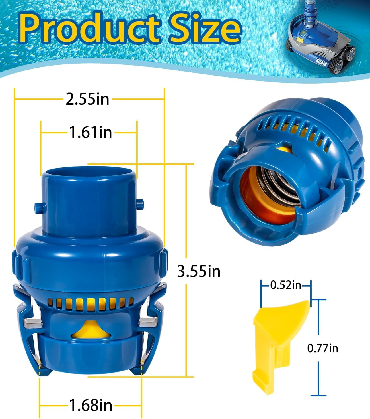 FRV100 Flow Regulator Valve Replacement for Zodiac MX6 and MX8 Series In Ground Automatic Robot Pool Cleaners