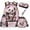 Panda Cherry Blossom, variant on Jeiento Highland Cow Backpack for Girls 10-12 with Lunchbox, Water Bottle Holder, Pencil Case & Keychain Set of 5 Lightweight 17 Inch Bookbag for Elementary Middle School 3rd-6th Grade