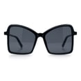 thumbnail image 3 of Womens Diva Oversized Butterfly Thin Plastic Fashion Retro Sunglasses All Black, 3 of 8
