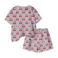 thumbnail image 6 of Amidoa Girls Summer 2 Piece Outfits Cute Floral Short Sleeve and Elastic Waist Shorts Kids Clothing Set Gray Size Gray Size 6, 6 of 6