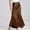 Brown, variant on BZGTZT Women's Satin Elastic High Waisted Maxi Skirt 2025 Trendy Summer Fall Silky A-Line Casual Formal Work Skirts