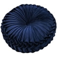 thumbnail image 1 of Round Floor Cushions Pillow, Solid Color Velvet Cushion Pumpkin Pleated Meditation Pillow Home Decor Floor Pillow Cushion for Living Room Sofa Bed Car Couch, 1 of 3
