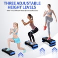 thumbnail image 6 of ZENSTYLE 26.5" Adjustable Workout Aerobic Stepper in Fitness & Exercise Step Platform Trainer Stepper w/Risers Blue, 6 of 9