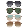 thumbnail image 1 of YDAOWKN Gafas de sol de aviador cuadradas retro para mujer y hombre, gafas de sol vintage de los años 70 con doble puente, 1 of 1