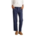 thumbnail image 2 of Linen Dressy Pants Women Straight Leg Casual Work Pants with Pockets Lightweight Cooling Linen Trousers Navy XL, 2 of 5