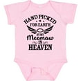 thumbnail image 3 of Inktastic Handpicked for Earth by My Meemaw in Heaven with Angel Wings Boys or Girls Baby Bodysuit, 3 of 5