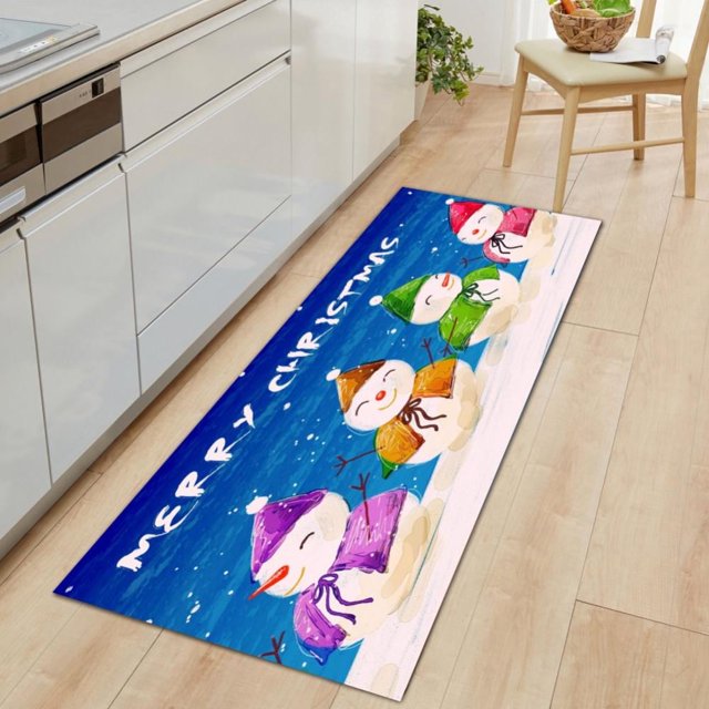 CLEARANCE!!Home Decoration Carpet Christmas Rug Non-Slip Rubber Backing Carpet Merry Christmas Mat