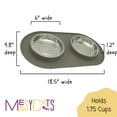 thumbnail image 4 of Comedero para gatos Messy Cats doble de silicona antideslizante, 1,75 tazas, 4 of 7