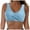 Light Blue, variant on GEWSEY Womens Underwire Push Up Bikini Top Adjustable Wide Straps Cropped Tankini Swimsuit Top Only (Yellow, M)
