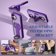 thumbnail image 4 of Case For Apple iPhone 17 6.3-inch, Compatible With MagSafe，Integrated Retractable Metal Ring Holder ShockProof Protective Car Mounted Magnetic Case,Purple,For iPhone 17, 4 of 10