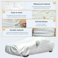thumbnail image 3 of Heavy Duty Thickening Waterproof Full Car Cover All Weather Protection Outdoor Indoor Use UV Dustproof for Auto SUV Sedan, YXL(17*6.7*5.7ft), 3 of 8