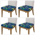 thumbnail image 2 of Fuzoiu Dinosaur In Space Print Square Cushion Cover,Couch Cushion Covers, Stretch Seat Slipcover for Dining Chairs, Banquets, and Home Decor-Four Pieces, 2 of 7