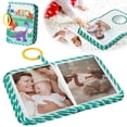 thumbnail image 2 of Generic Brand First Photo Book Album for Babies, Soft Cloth Infant Dinosaur Design for Boys & Girls, Early Development Memory Book with Mirror, Multi-Sensory Stimulation, 2 of 8
