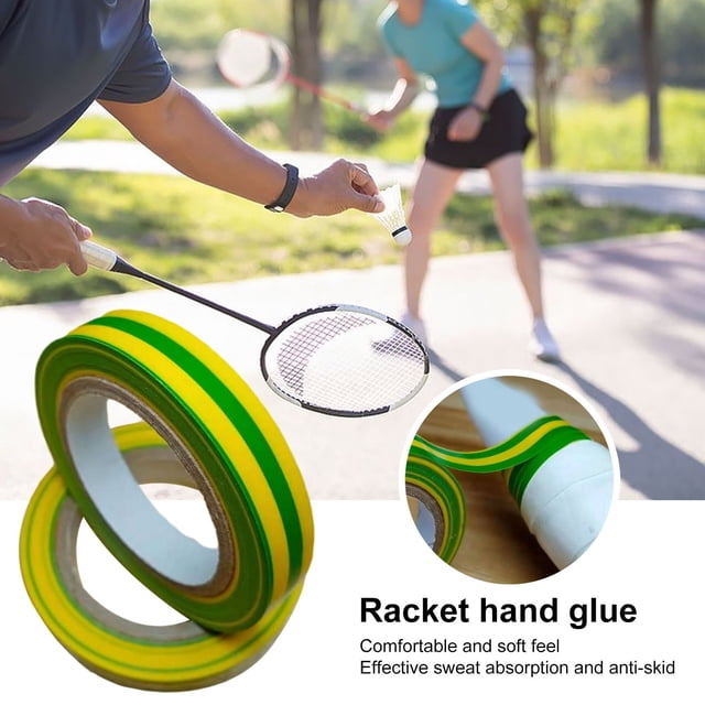 LJNYFDC Electrical Insulating Sticker 2Pcs Tennis Badminton Squash Racket Grip Self Adhesive Slip Resistant Super Absorbent Overgrip for Enhanced Handling