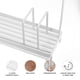 thumbnail image 3 of Bewildely Escurridor multiusos Soporte de drenaje para encimera Estante de almacenamiento de drenaje de cocina con bandeja de drenaje desmontable Forma Organizadores de utensilios de cocina Blanco Bewildely HA027452-01, 3 of 6
