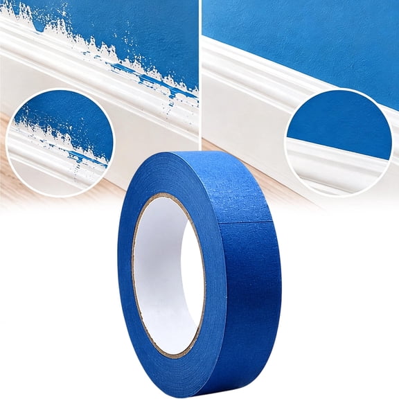 Painters Tape, 0.94IN*54YD Blue Wide Masking Tape for Crisp Paint Lines, No Residue, Protect Walls & Trim, DIY Crafts Arts Decoration Labeling