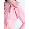 thumbnail image 4 of Free Assembly Women's and Women's Plus Bow Neck Sueded Terry Sweatshirt, Sizes XS-4X, 4 of 4