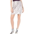 thumbnail image 1 of INC Falda Midi Sarong de Satén para Mujer, Metálica, 0, 1 of 1