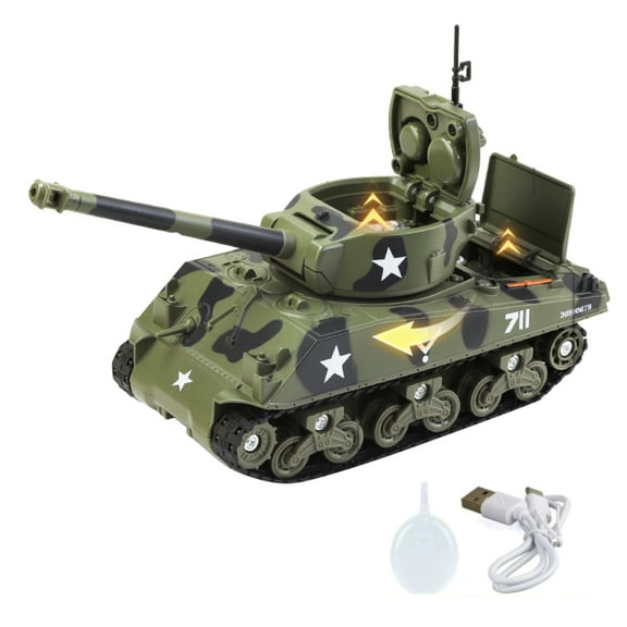 GUYUTING Replica M4 Sherman Tank Model 1/35 Scale WWII USA Vehicle for Desk Decor Diecast Alloy with Realistic Details