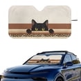 thumbnail image 2 of Xixirimido Car Windshield Sun Shade Front Windshield Cover Universal Fit for SUVs Trucks Foldable Front Window Sunshade Automotive Interior Accessories, Black Cat Leopard, 2 of 8