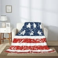 thumbnail image 2 of Throw Blanket for Couch Sofa and Bed, USA Colors Stripes1 Super Soft Plush Throw Blanket, Fuzzy Cuteness Comfy Warm Washable Flannel Blanket & Throws for All Season 60"x50", 2 of 5