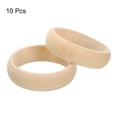 thumbnail image 3 of Unique Bargains Wooden Bangle Bracelet, 10 Pack 83mm - Log Retro Macrame Rings, Unfinished Smooth Wooden Rings for Crafts, 3 of 6