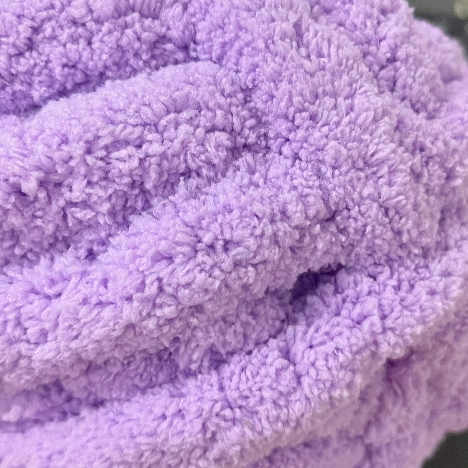 Purple Chunky Chenille Yarn for Crocheting, Bulky Thick Fluffy Yarn for Knitting,Super Bulky Chunky Yarn for Hand Knitting Blanket, Soft Plush Yarn, 2 Jumbo Pack (27 yds,8 oz Each Skein)