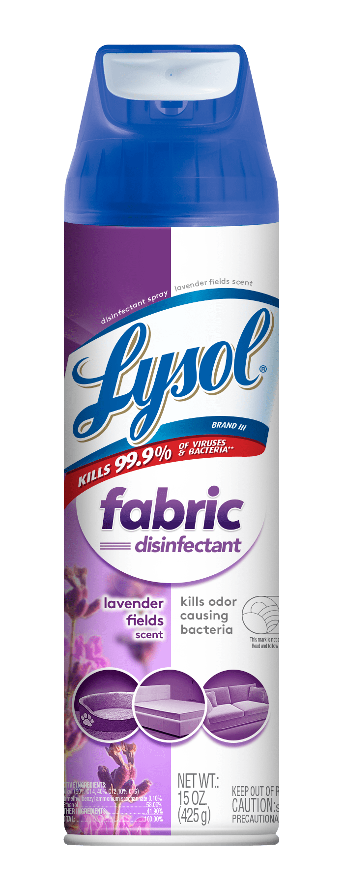 Lysol Fabric Disinfectant, 15oz, Tested and Proven to Kill COVID-19 Virus, Packaging May Vary
