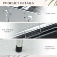 thumbnail image 6 of Outdoor Grill, Charcoal Grill, Stainless Steel Portable Folding BBQ, Outdoor Hibachi for Backyard Cooking, Camping, Picnic, Party, Tailgating and Travel with Pan, Grill Rack, Shelves, and Hooks, 6 of 11