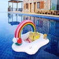 thumbnail image 3 of PVC Inflatable M.u.lti Hole Beverage Holder For Beer Fruit Wine Phone Perfect For Pools.ide Parties & Dining，Inflatable Rainbow Pool Wine Glass Holder/Rack，Pool Cup Holder, 3 of 7