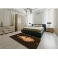 thumbnail image 5 of Ahgly Company Machine Washable Indoor Round Transitional Saddle Brown Area Rugs, 6' Round, 5 of 7