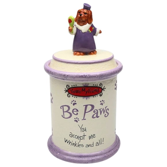 Appletree Design Be Paws Tu Es Mon Ami Pot à Biscuits, 12 Pouces, Tu m'Acceptes les Plis et Tout