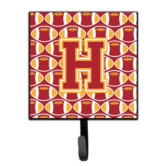 Letter H Football Cardinal and Gold Leash or Key Holder