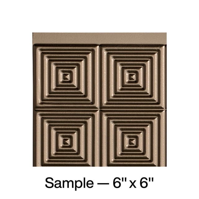FASÄDE Miniquattro Decorative Vinyl Backsplash Panel in Argent Bronze (6X6 Inch Sample)