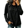 thumbnail image 6 of Black Hoodies for Women Hoodies Pullover Casual Thin Sweatshirts with Pockets Loose Fit Long Sleeve Hoody Sweatshirt, 6 of 6