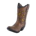 thumbnail image 4 of Jarrón de bota de para arreglos florales, macetero de resina, decoración de escritorio, pequeño adorno de 17,5 cm de altura para estantería, Marrón, 4 of 8