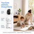 thumbnail image 4 of Indoor Security Camera, Wi-Fi 6 Cameras for Home Security, Motion Tracking, Night Vision, Smart detection and alerts, Two-Way Audio, SD Card or Paid Cloud, Security Camera for Pet Elderly, 4 of 9