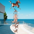 thumbnail image 3 of Campanas de viento de caballo, campanas de viento para fanáticos de los deportes, decoración de la habitación del caballo, decoración del jardín, decoración del patio con gancho en S, regalo, 3 of 5