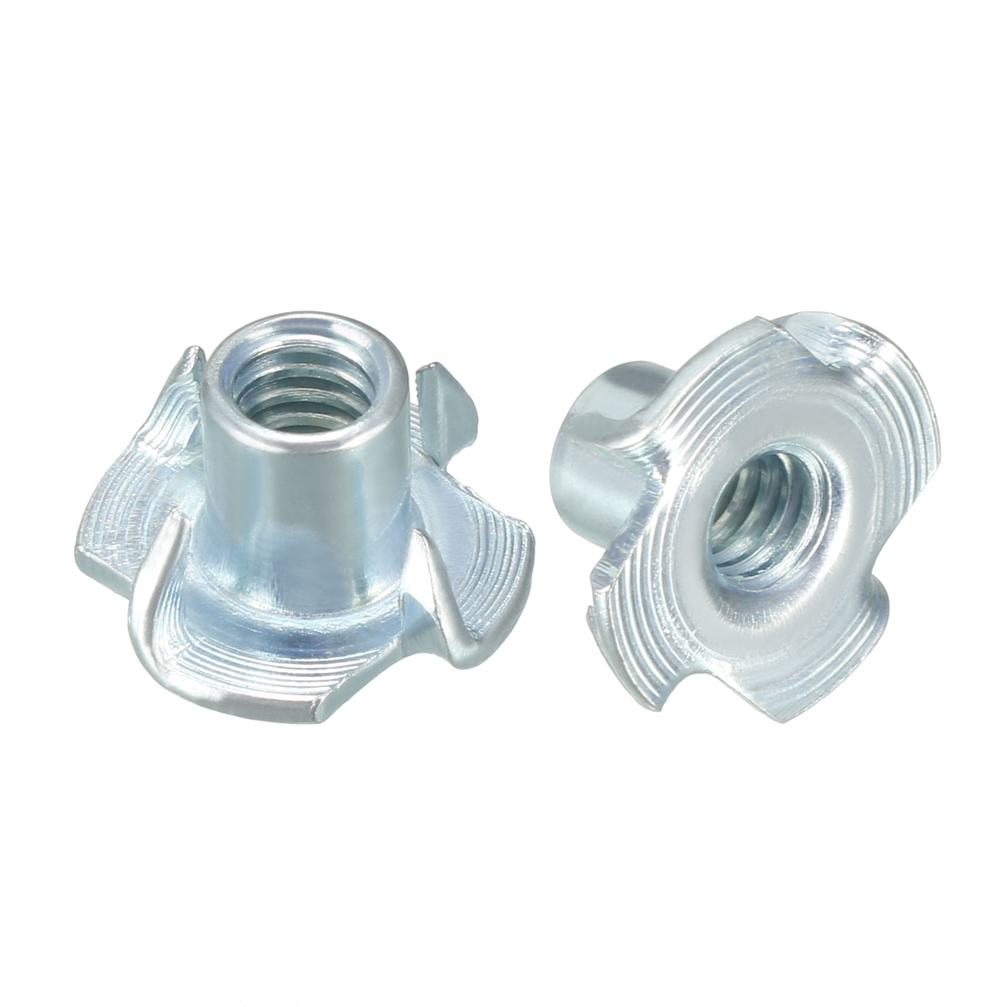 100Pcs 1/4"20 4 Pronged Tee Nut TNut For Rock Climbing Holds Wood