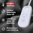 thumbnail image 4 of Sunbeam Heated Electric Microplush Bed Blanket, Greystone, Twin Size, 12 Heat Settings, 62 x 84 in, 4 of 12