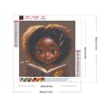 thumbnail image 2 of Pintura De Diamante 5D DIY Kit De Niña De Taladro Redondo Completo Decoración Del Hogar 30x30cm Negro, 2 of 9