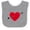 Heather/White, variant on Inktastic Valentines Day Heart Arrow Boys or Girls Baby Bib