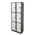 thumbnail image 1 of FixtureDisplays® 24"W × 66"H × 12"D 6 Slots Secure RFID Lock Digital Locker Metal Cabinet 10238, 1 of 9
