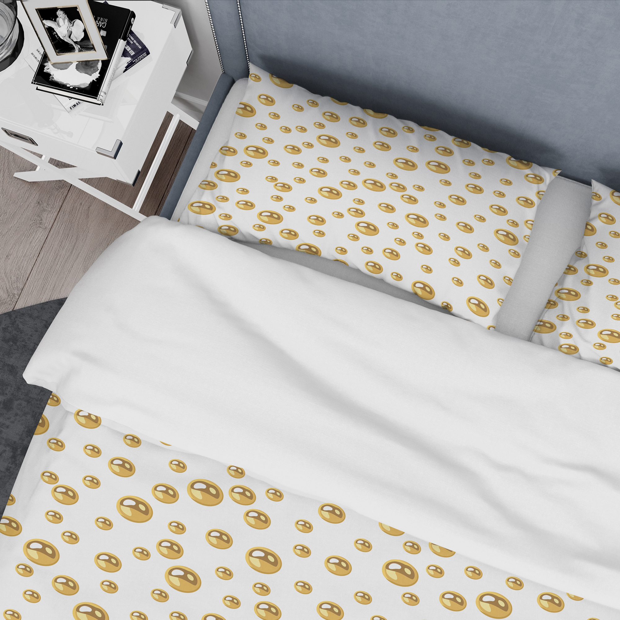 Designart 'Golden Circular Pattern II' Mid-Century Modern Duvet Cover Set