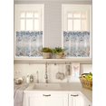 thumbnail image 5 of Blue Beige Coastal 2 Panel Kitchen Curtains for Small Windows, Beach Starfish Summer Eucalyptus Vintage Bathroom Tier Curtain, Short Window Treatment for Bedroom/Living Room 55"x24", 5 of 6
