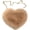 Khaki, variant on Warm Plush Shoulder Bag Fashion Heart Bag, Heart-Shaped Chain Crossbody Bag, Furry Coin Purse For Women