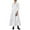 1-White, variant on QHFBli Women Flowy Maxi Dresses Casual V Neck Smocked Tiered Sundress Beach Long Skirt with Pockets