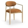 thumbnail image 2 of Meridian Furniture Riccio Cognac Performance Fabric Dining Arm Chair (Set of 2), 2 of 5